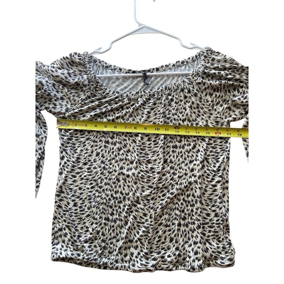 Anthropologie Womens Top Size S Cascais Off Shoulder Leopard‎ Print - Picture 9 of 12